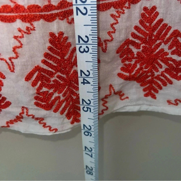 Sundance Sheer White Embroidered Boho Festival Hippie Top Size Medium Cotton - Picture 8 of 10